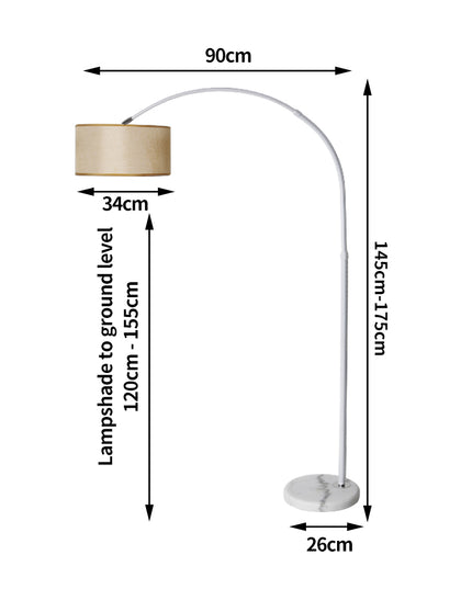 EMITTO Modern LED Floor Lamp Reading Beige-1973193953608077314
