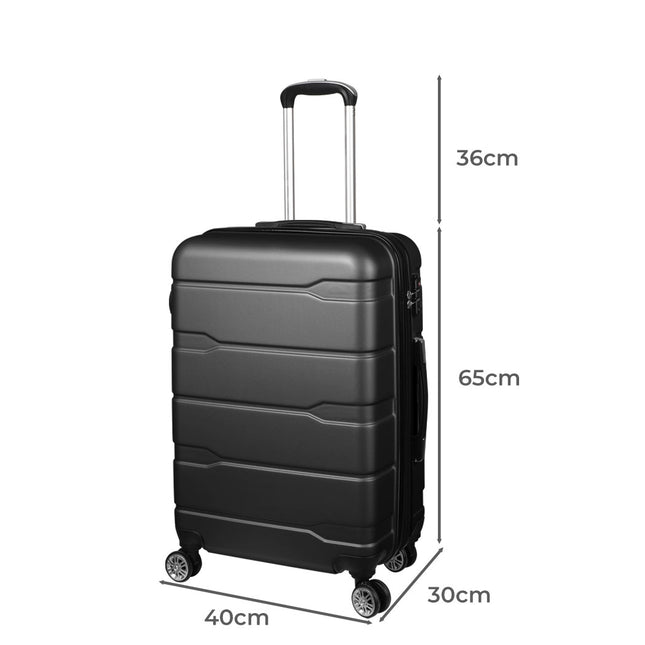 Slimbridge 24" Inch Expandable Luggage Black 24 inch-1973193943084568578