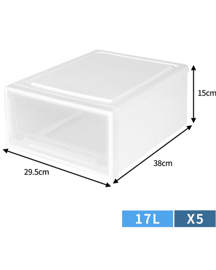 Large Storage Box Stackable Containers M 5PK Medium-1973193710925647874