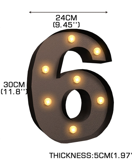 LED Metal Number Lights Free Standing-1973194150882971650