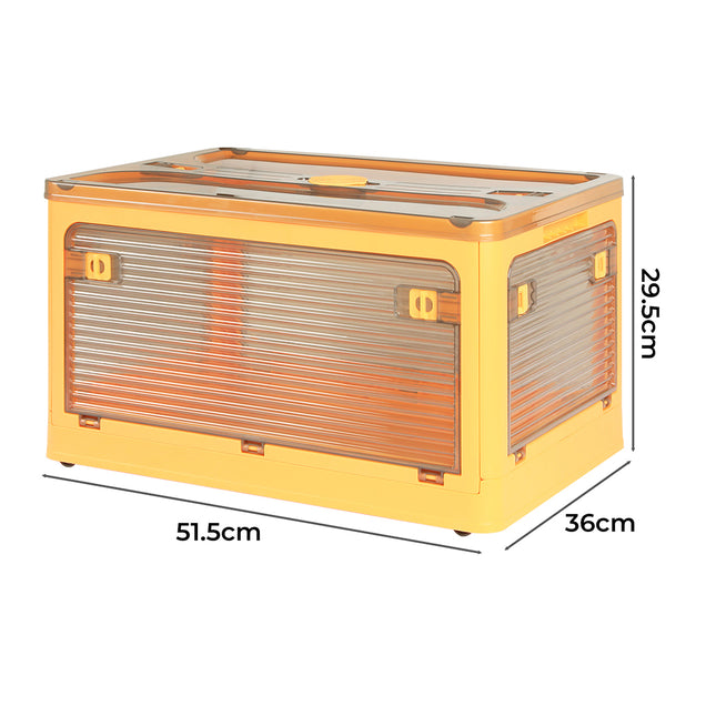 Storage Organiser Large Box Stackable M Orange Medium-1973193712657895426