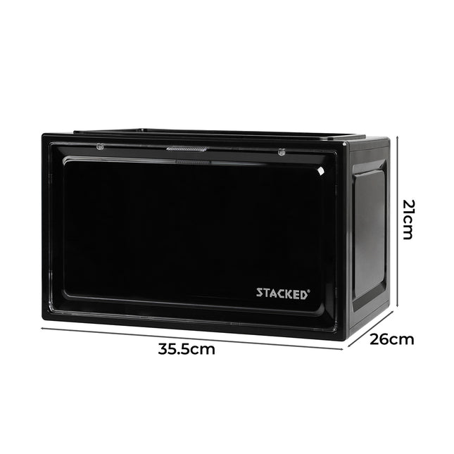 Stacked Shoe Box Acrylic Sneaker Display 1PC Black-1975420405862764546