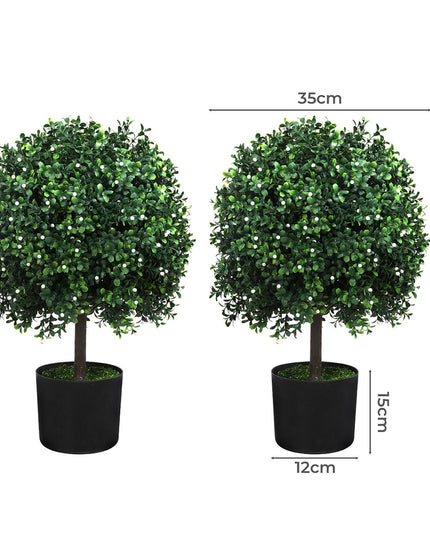 Lambu Artificial Boxwood Topiary Ball Tree-1975420332667965442