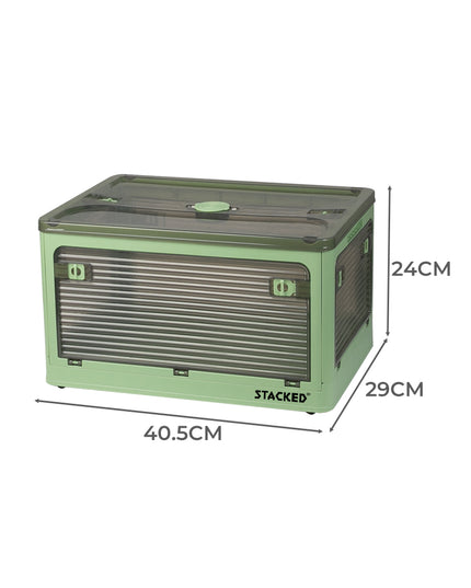 Storage Containers Stackable Lid Clothes S Green Small-1975420406236057602