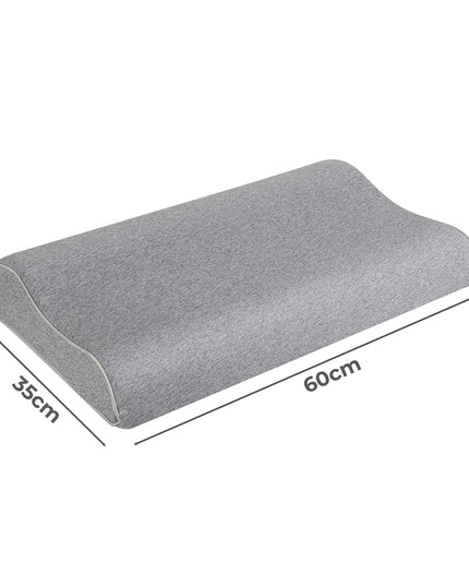 Dreamz Memory Foam Pillow Pillowcase Supprt Grey Rebound-1973193536606179330