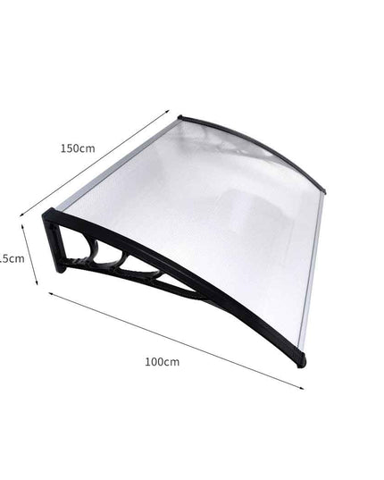 Mountview Window Door Awning Outdoor 1M X 1.5M Transparent 1x1.5M-1973193987405778946