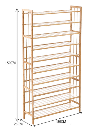 Levede Bamboo Shoe Rack Storage Wooden-1975420510657449986
