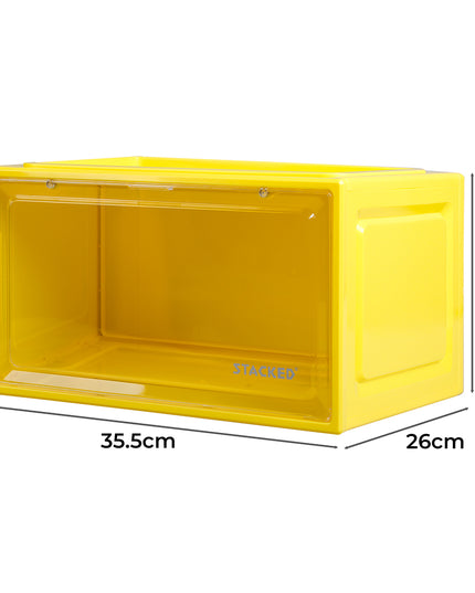 Stacked Sneaker Display Case 6x Clear Yellow-1973193714826350594
