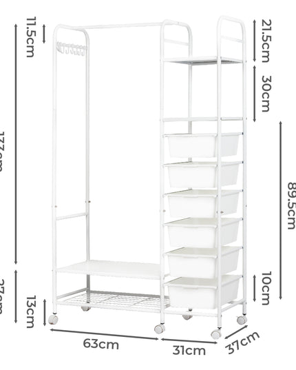 Levede 94CM Clothes Rack Stand Heavy Duty Hanging-1973193530797068290