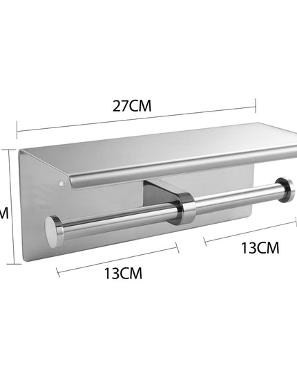 Toilet Paper Holder Double Roll Stainless-1975420465677733890