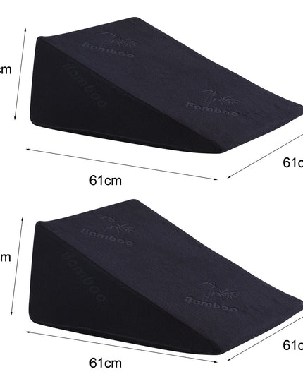 Cool Gel Memory Foam Bed Wedge Pillow Black 25+30-1973193851283836930
