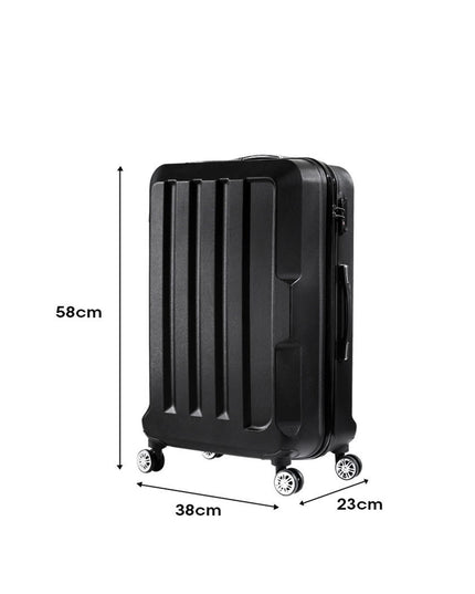 Slimbridge 20" Travel Luggage Lightweight Black 20 inch-1975420477996404738