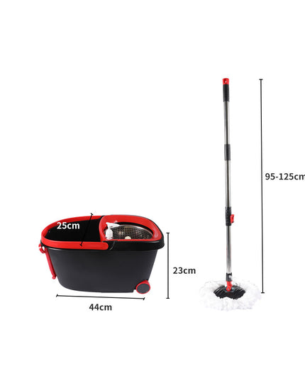 Cleanflo Spin Mop Bucket Set 360? Degree Black-1973193868618895362