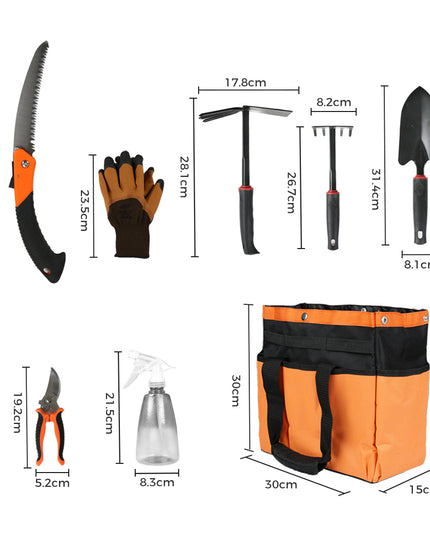 Lambu Gardening Hand Tools 7PC with Storage Bag-1975420464029372418