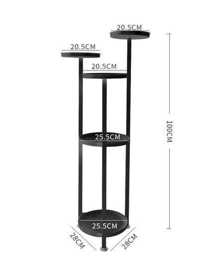 Levede Plant Stand Outdoor Indoor Flower Black Medium-1973193773810847746