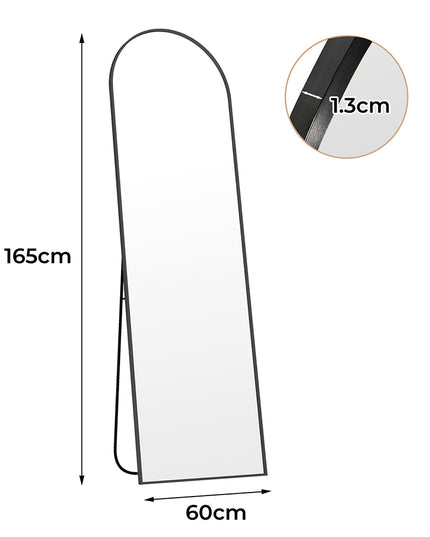 Yezi 165X60CM Full Length Mirror Wall Mounted Mirror Black-1973193573197287426