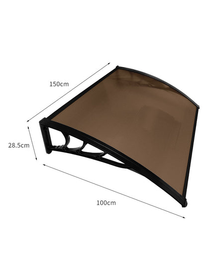 Mountview Window Door Awning Outdoor 1M X 1.5M Brown 1x1.5M-1973193987636465666