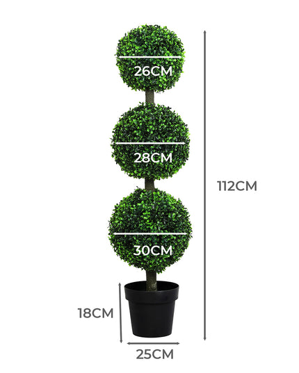 Lambu Artificial Triple Ball Boxwood Trees-1975420333049647106