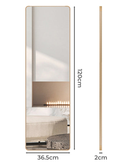 Yezi 120cm Wall Mounted Full Length Mirror Door Hanging-1973193505610272770