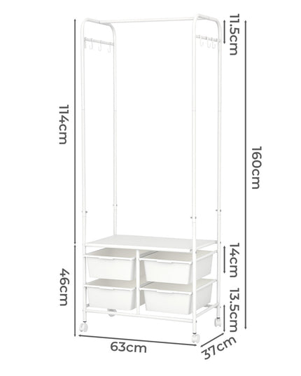 Levede 63CM Clothes Rack Stand Heavy Duty Hanging-1973193530570575874