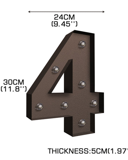 LED Metal Number Lights Free Standing-1973194150396432386