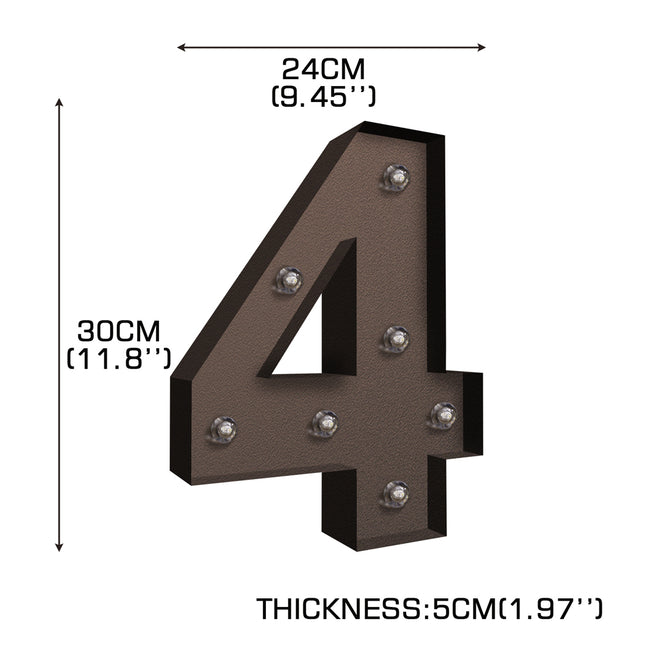 LED Metal Number Lights Free Standing-1973194150396432386