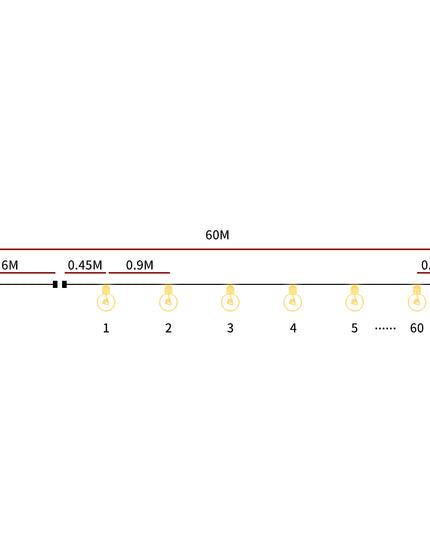 EMITTO 60M Festoon String Lights Christmas 60M 60 Meter-1973193949896118274