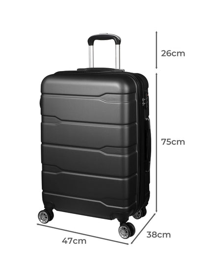 Slimbridge 28" Inch Expandable Luggage Black 28 inch-1973193943302672386