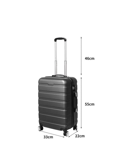 Slimbridge 20" Carry On Luggage Case Grey 20 inch-1973193938638606338