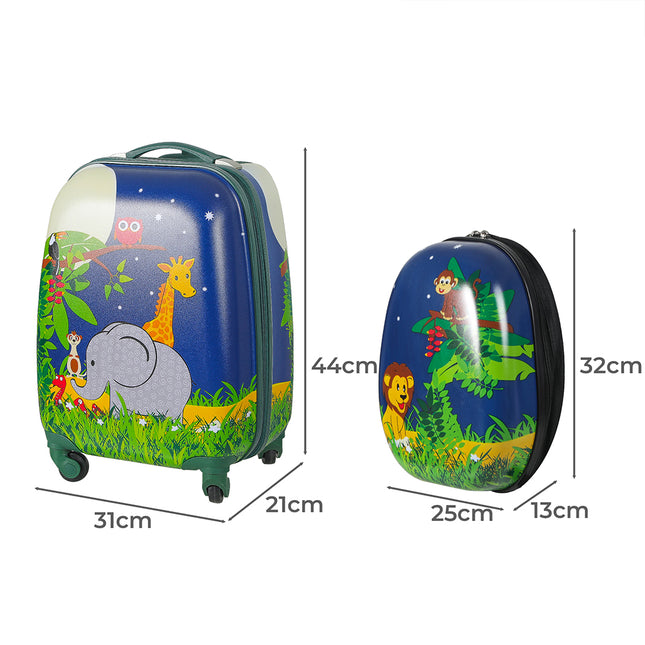 BoPeep 16''13'' 2PCS Kids Luggage Set Jungle-1975420473336532994