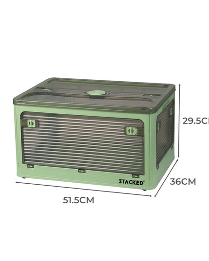 55L Storage Boxes Stackable Container M Green Medium-1973193712464957442