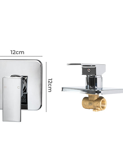 Dutxa Brass Shower Mixer Tap Cold Hot Charcoal-1975420468664078338