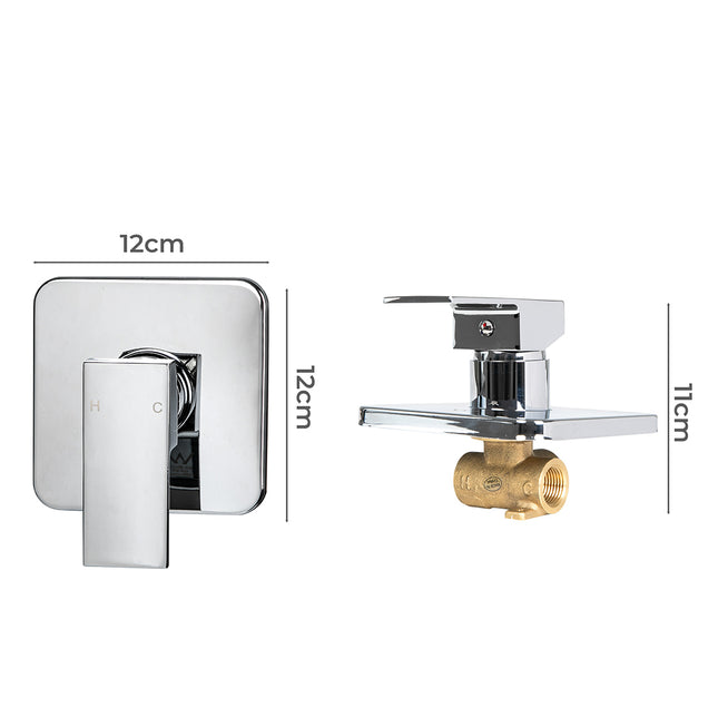 Dutxa Brass Shower Mixer Tap Cold Hot Charcoal-1975420468664078338