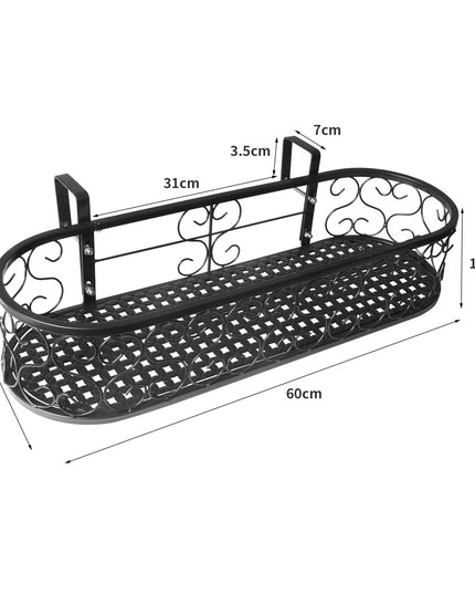 Levede Plant Stand Outdoor Indoor Home Black Oval-1973193776281292802