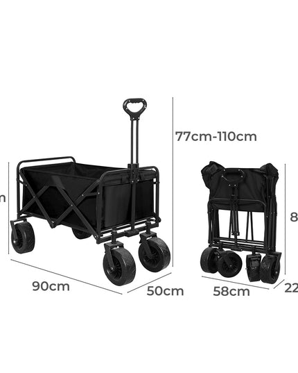 Lambu Garden Camping Trolley Outdoor Black-1975420372195086338