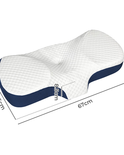 Dreamz Memory Foam Pillow Pillowcase Supprt Blue Rebound-1973193536178360322