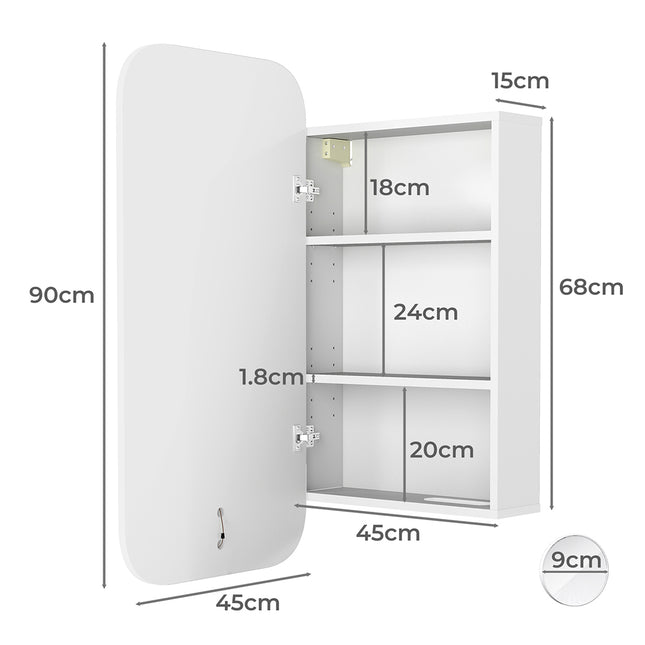 Levede Bathroom Mirror Cabinet-1975420348719566850