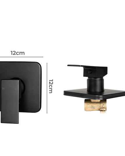 Dutxa Bathroom Shower Mixer Tap Brass Black-1973193895995117570