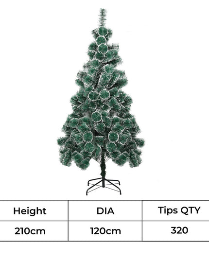Santaco 2.1M 320 Tips Christmas Tree Full Pine Needle-1973193580059168770