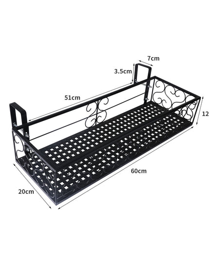 Levede Plant Stand Outdoor Indoor Home Black Rectangle-1975420370764828674
