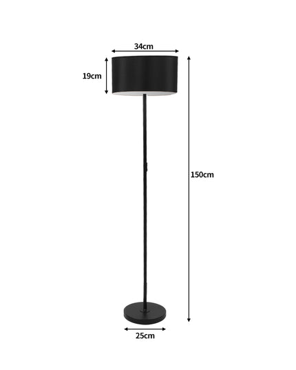EMITTO Modern LED Floor Lamp Stand Reading Black-1973193948923039746