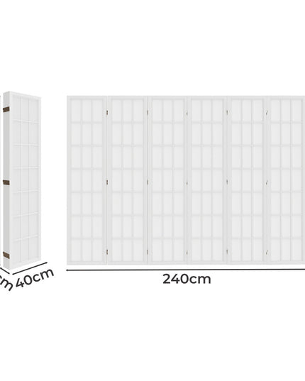 Levede 6 Panel Room Divider 170cm Freestanding Screen-1973193605967384578