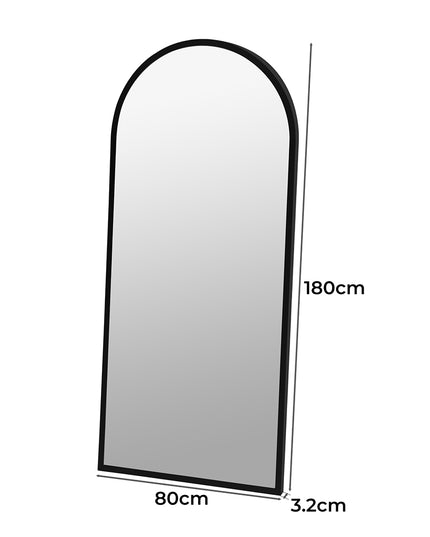 Yezi Floor Mirror Full length Mirrors 1.8M Black-1975420501132185602