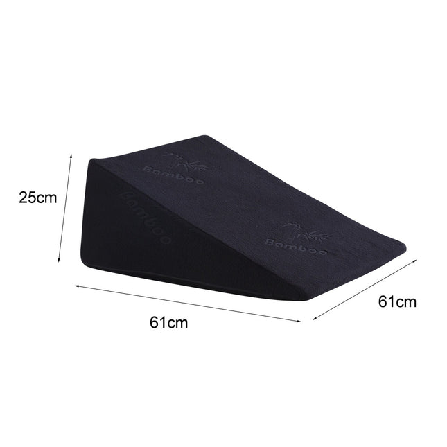 Cool Gel Memory Foam Bed Wedge Pillow Black 25-1973193851107676162
