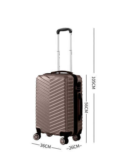 Slimbridge 20" Carry On Travel Luggage Coffee 20 inch-1973193935576764418