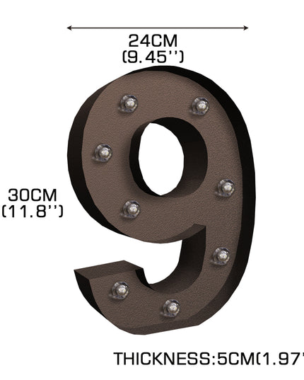 LED Metal Number Lights Free Standing-1973194202405801986