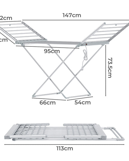 Levede Dryer Electric Heated Rack Airer Folding-1973193439969415170