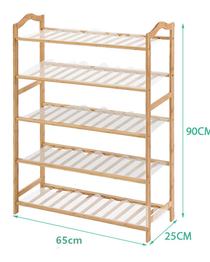 Levede Bamboo Shoe Rack Storage Wooden-1975420510300934146