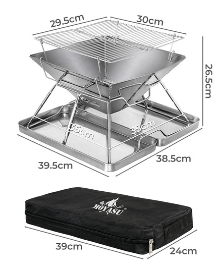 Levede Folding BBQ Portable Charcoal Grill 2-IN-1-1973193516284776450