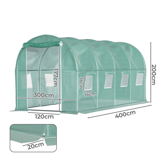Lambu Greenhouse Walk-In Green House Shed 4M-1975420384794775554